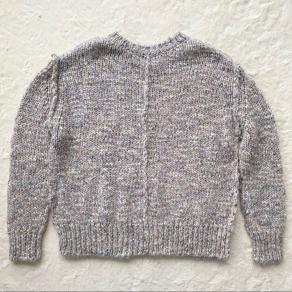 Magaschoni wool blend speckled textured chunky knit sweater size small - Picture 3 of 7